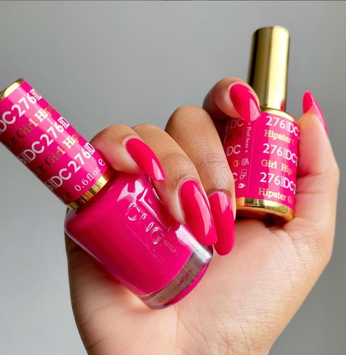 DND DC Gel Polish Set - Pink Collection | Chip-Free UV/LED Gel & Air Dry Nail Lacquer Duo, 0.5 Fl Oz Each