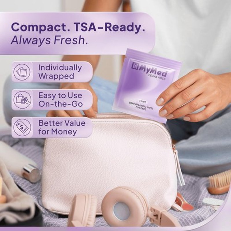 Dermaplane Oil Wipes Natural Face Wipes, Jojoba, Olive and Argan Oil Fragrance Free Smooth Skin-Barrier for Shaving & Dermaplaning