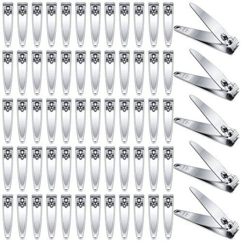 AVERZELLA 100-Pack Nail Clippers Bulk Toenail Fingernail Clippers Pack, Stainless Steel Fingernail Toe Nail Clippers,Portable Mini Nail Cutter Set for Men Women Homeless Care Package Supplies