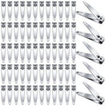 AVERZELLA 100-Pack Nail Clippers Bulk Toenail Fingernail Clippers Pack, Stainless Steel Fingernail Toe Nail Clippers,Portable Mini Nail Cutter Set for Men Women Homeless Care Package Supplies