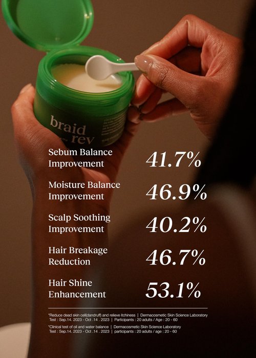Bephor Braid Rev Scalp Sleeping Oil Balm, Korean Scalp Treatment, Balm-to-Oil Formula, Nourishing for Dry Scalp with Coconut & Shea Butter, Reduces Excess Sebum & Strengthens Hair Roots, 2.65 oz