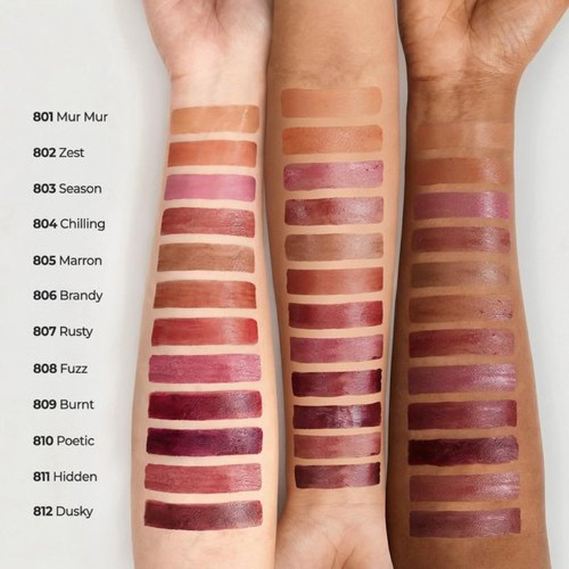 Laka Devil Lip, 3.7g/0.13oz, Vivid color Lipstick, Long-Lasting Bold Stian, Hydrating & Melting Glow with Non-Creasing, K-Beauty (#801 MurMur)