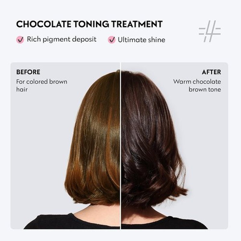 FOUR REASONS Color Mask - Chocolate Hair Gloss & Color Depositing Conditioner | Vegan, Cruelty-Free, 6.76 fl oz