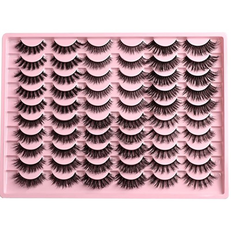 FARRED Lashes Natural False Eyelashes 6 Styles Wispy Strip Lash Pack 30 Pairs Cat Eye Fake Mink Eyelash Strips Short Fluffy Wispies Easy Lashes for Beginners Eye Lash Natural Looking for Daily Makeup