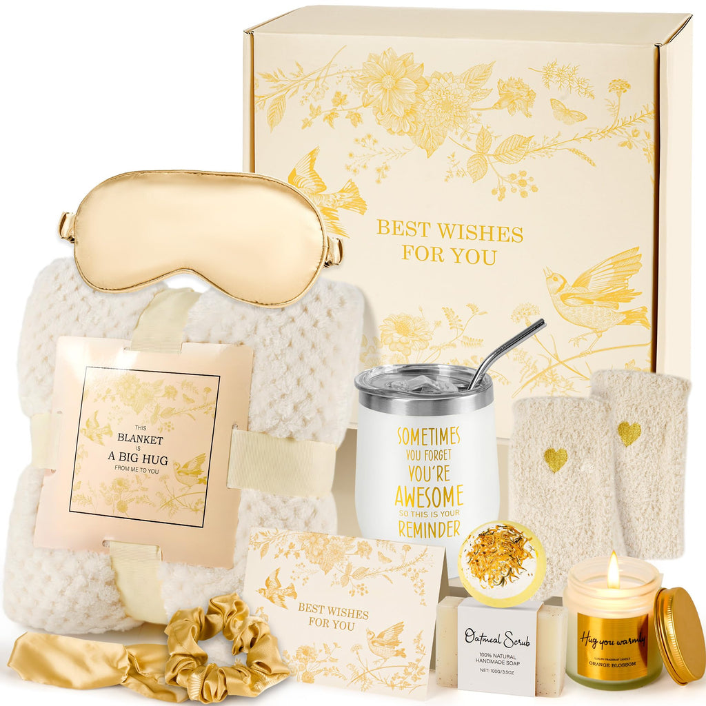 UNBOXMENT Luxury Golden Gift Basket for Women