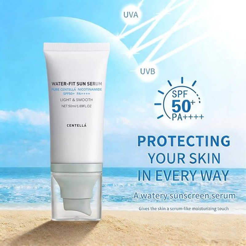 Centella Korean Sunscreen SPF 50+ - Lightweight Mineral Formula, No White Cast for Sensitive Skin | 1.7 oz
