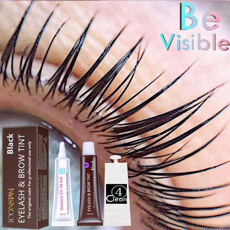 Skiennix Black Lash Tint Kit - Keratin Eyelash & Eyebrow Dye for Voluminous 6-Week Tint