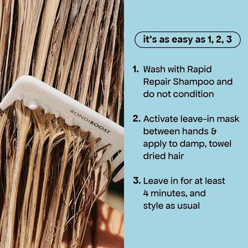 BONDIBOOST Rapid Repair Bond Builder - Leave-In Treatment for Dry, Damaged Hair | 3.38 fl oz, Strengthens & Restores Shine