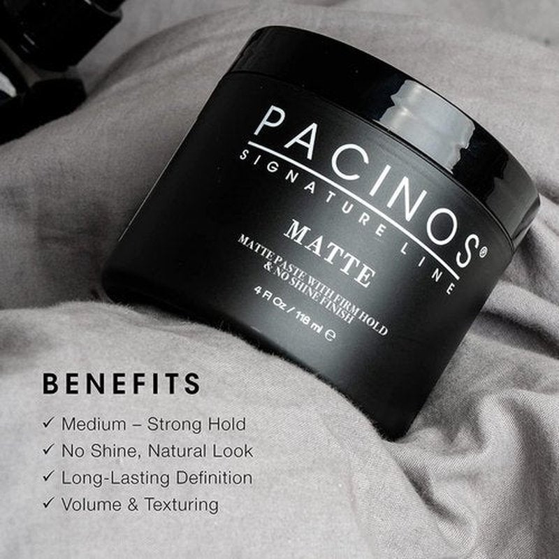 Pacinos Matte Hair Paste - Firm Hold & No Shine Styling Wax for All Hair Types | 4 fl. oz.