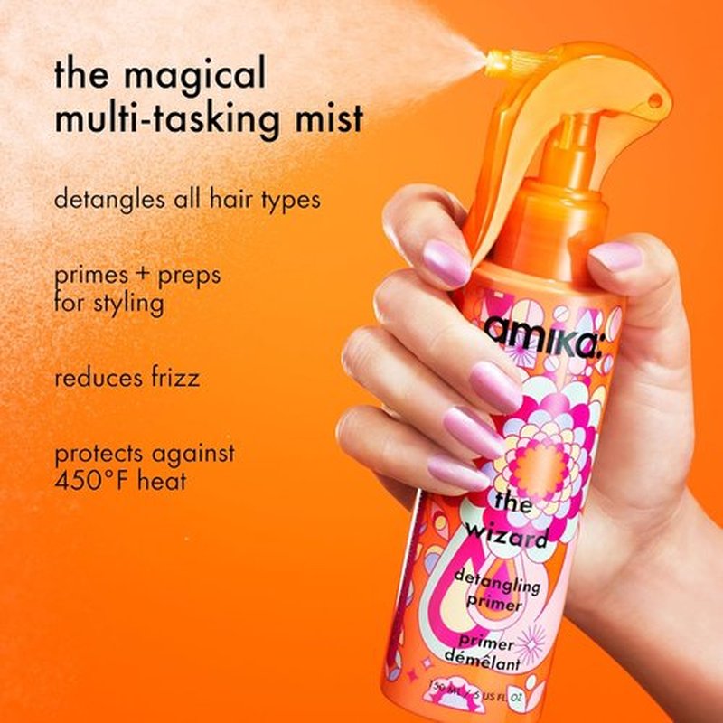 Amika The Wizard Detangling Primer - Effortless Hair Tangle Removal | Lightweight Formula