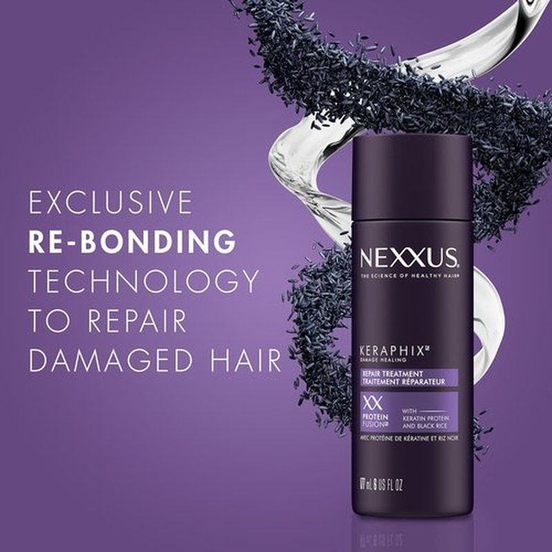 Nexxus Keraphix Damage Repair Treatment Cream - Strengthens Damaged Hair with Keratin & Black Rice | 6 oz