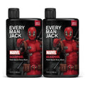Every Man Jack Deadpool Body Wash Gift for Men – Plant-Based Cleansers & Moisturizers – Paraben & Dye Free – 13.5 fl oz (2 Pack)