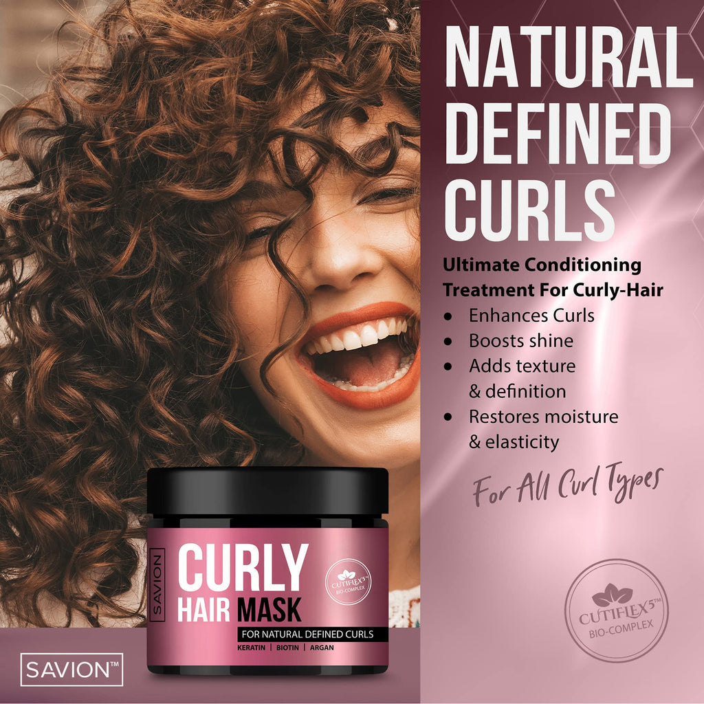Curly Hair Mask by Savion for Women - 8.45 oz Masque