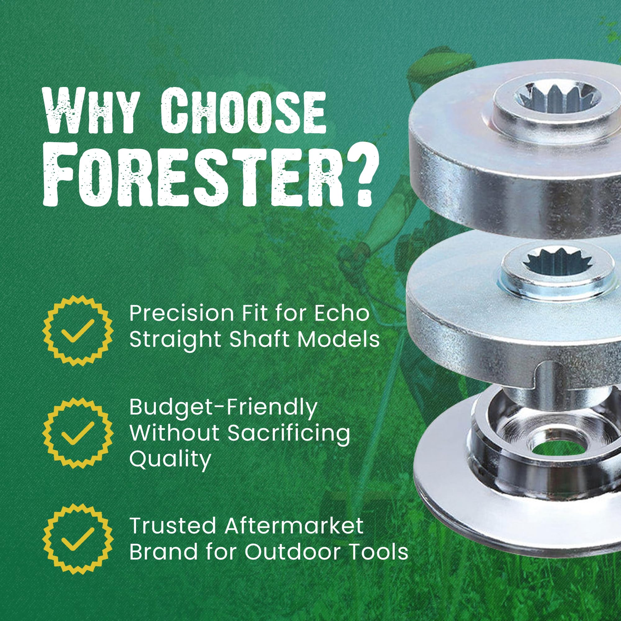 FORESTER Brush Cutter Trimmer Head Conversion Kit Compatible with Echo Models SRM-225, SRM-225i, SRM-266, SRM-280, SRM-280S, SRM-280T, SRM-2620, and SRM-2620T