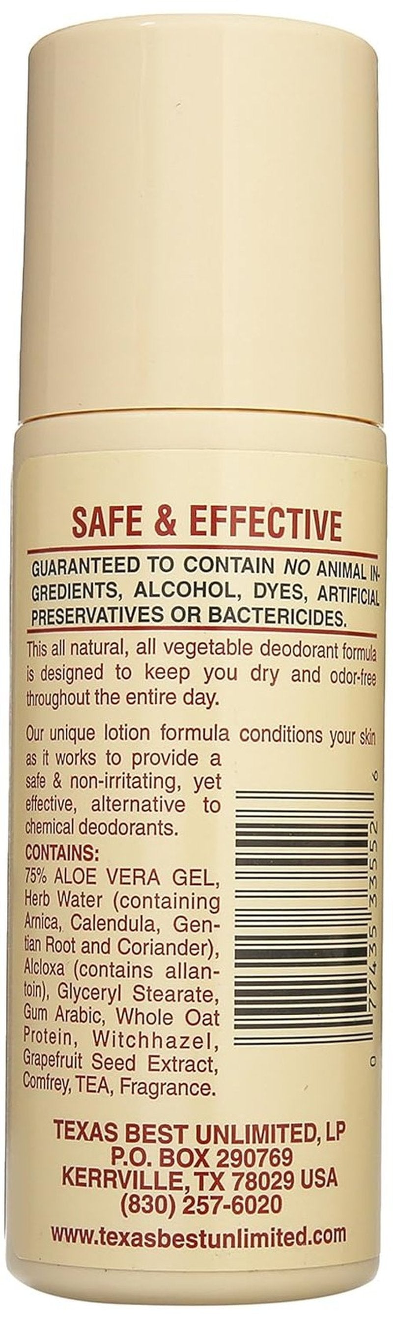 Alvera All-Natural Roll-On Deodorant - Aloe & Almonds | 3 Oz for Long-Lasting Freshness