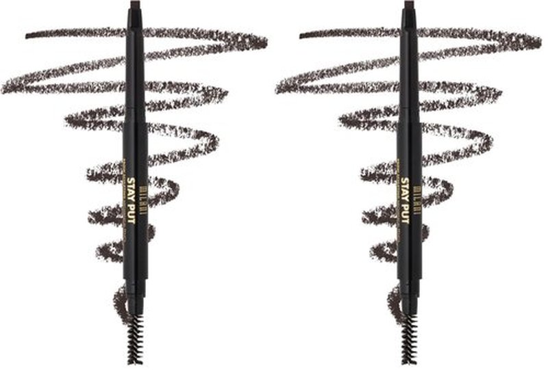 Milani Stay Put Brow Sculpting Mechanical Pencil - Espresso (0.01 Ounce) Cruelty-Free Long-Lasting Eyebrow Pencil that Defines and Shapes Brows (Pack of 2)