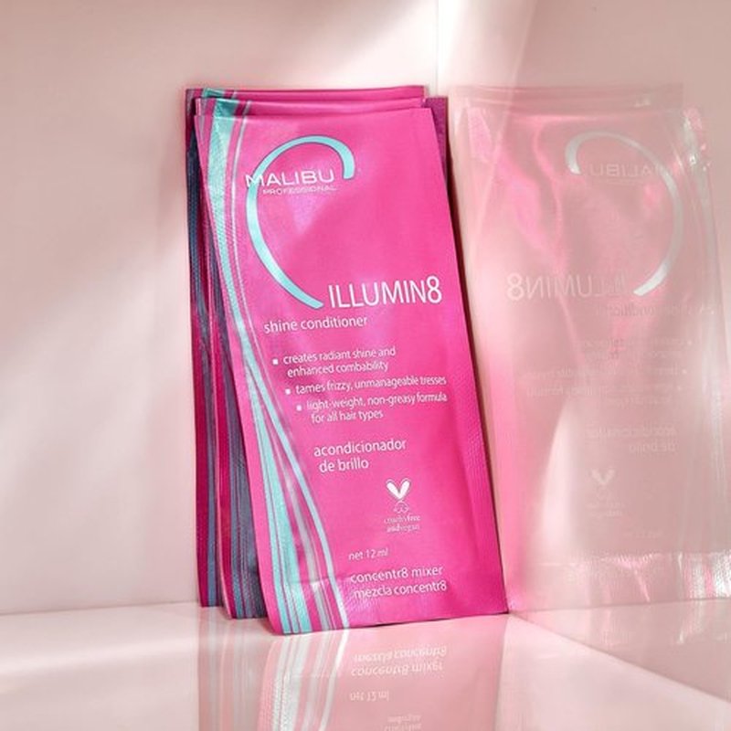 Malibu C ILLUMIN8 Shine Conditioner - Lightweight, Non-Greasy Formula for All Hair Types | Enhances Shine & Manageability