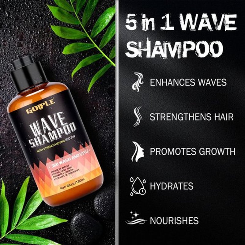 360 Waves Wash Shampoo -Wave Shampoo for Black Men 360 Wave Shampoo Hydration Shampoo Enhance Waves Shampoo Strenghtens Hair Promote Growth Wave Shampoo Easy Wash Hydrate (6 FL OZ)
