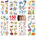 Temporary Tattoo Kids - 150 Sheets & 1700+ Patterns | Boosts Imagination/Creativity & Easy-Clean | Ideal for Party Favors, Arts & Crafts, Goodie Bags (Non-Toxic, Safe for Skin)-B