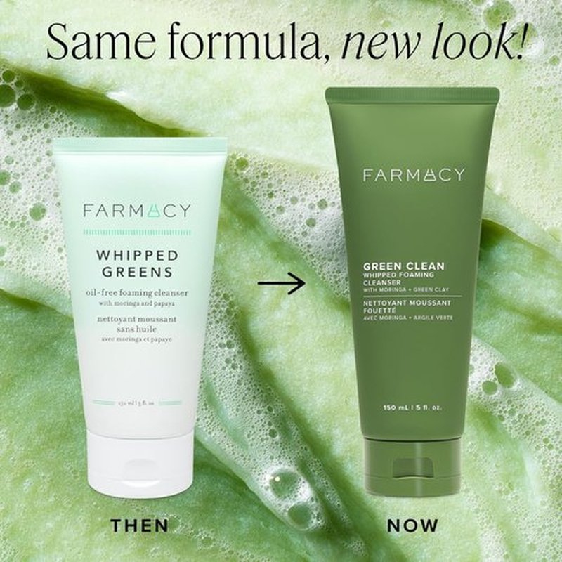 Farmacy Foaming Face Wash for Oily Skin - Oil-Free Gentle Cleanser & Exfoliator with Green Clay (150ml)