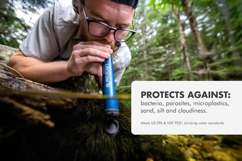 LifeStraw Personal Water Filter - Essential for Hiking, Camping, Travel & Emergency Preparedness
