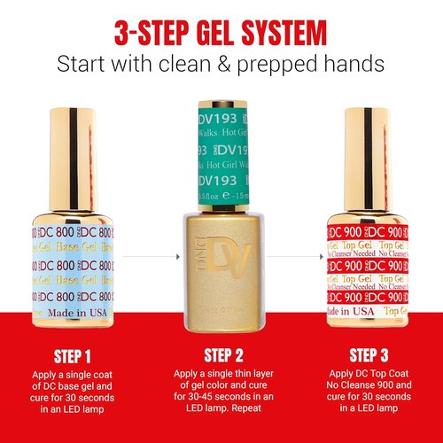 DND Diva Gel Polish Set - First Class Collection | UV/LED Chip-Free Nail Lacquer Duo, 0.5 Fl Oz Each
