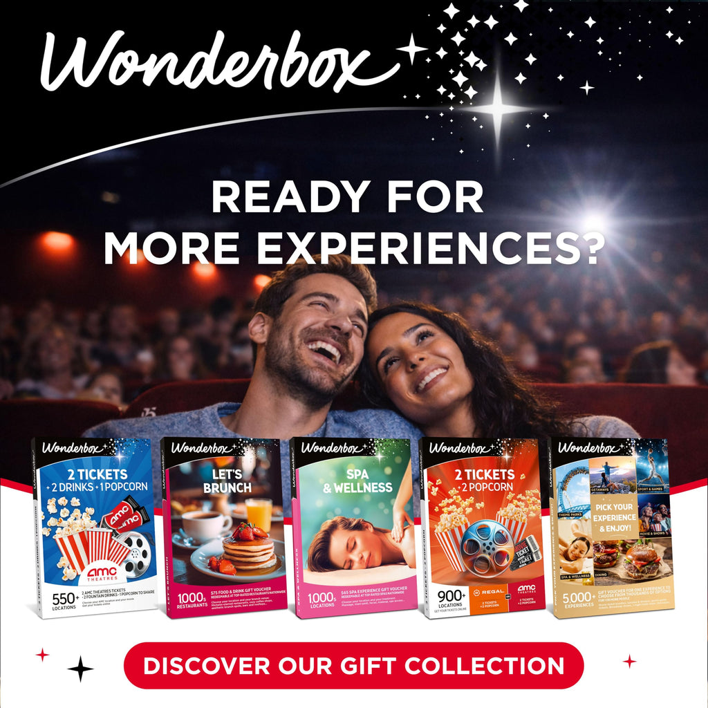WONDERBOX - Regal Movie Gift Box – 2 Tickets, 2 Drinks & 2 Candies – Movie Night Experience for 2 – Valid at 425 Regal Locations in the US