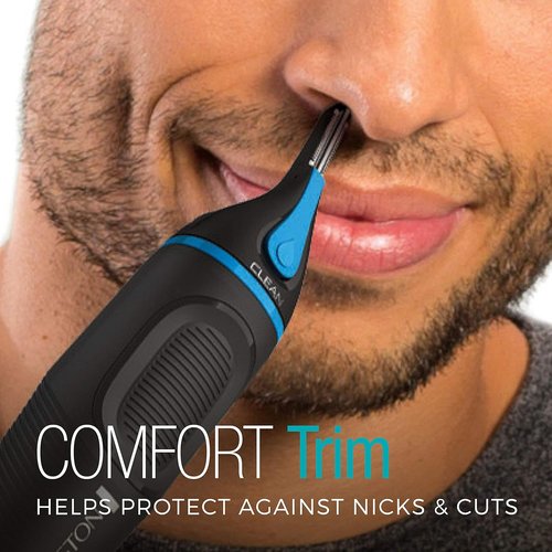Remington Nose & Ear Trimmer - CleanBoost Technology for Precision Grooming | Blue