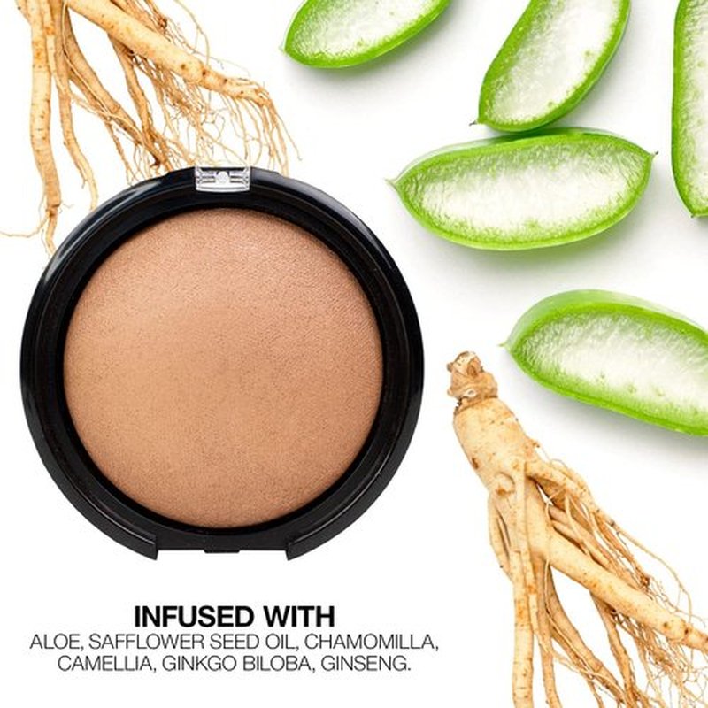Palladio Baked Bronzer - Highly Pigmented, Easy to Blend for All-Day Shimmery Glow | Illuminating Tan Finish