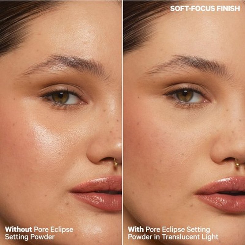Milk Makeup Pore Eclipse Matte Translucent Setting Powder – Controls Shine, Blurs Pores + Sets Makeup Up to 16 Hours – Weightless, Talc-Free Formula with a Matte Finish – Translucent Light, 0.27oz