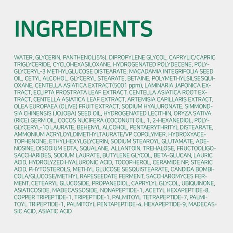 OCLANCE Centella B5 Calming Barrier Cream, Lightweight Non-Greasy Face Moisturizer for Sensitive Skin with Panthenol, Centella & 8-Peptide Complex, Fragrance-Free Korean Skincare, 1.85 fl oz (55ml)