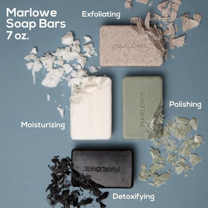 Marlowe. No. 108 Exfoliating Soap Bar - Polishing & Moisturizing for Men | 7oz Natural Ingredients