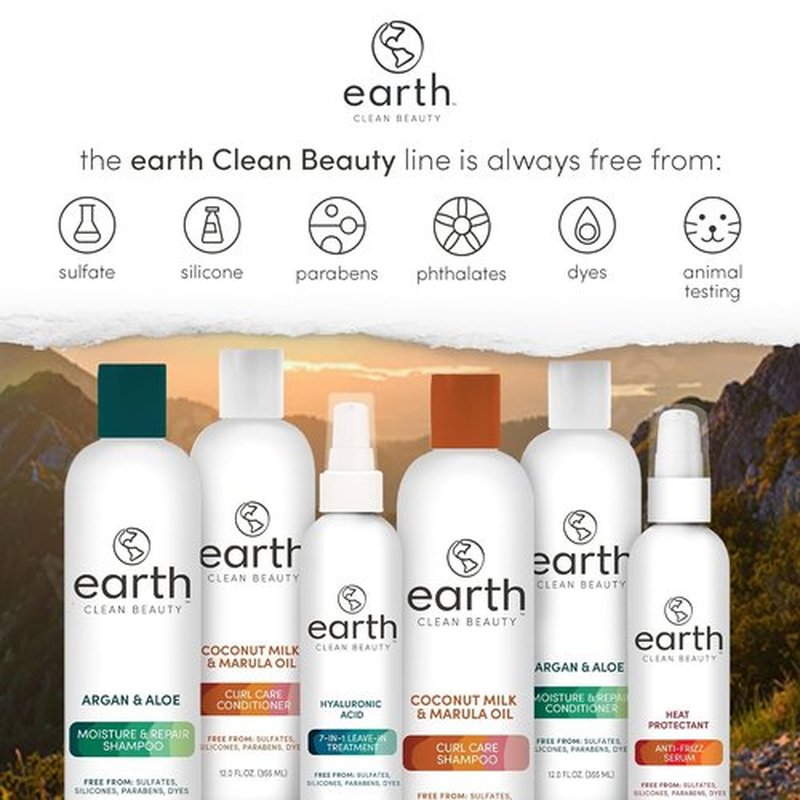 Earth 7-in-1 Leave-In Treatment - Multitasking Hair Spray with Hyaluronic Acid - 6 oz for Color-Treated Hair