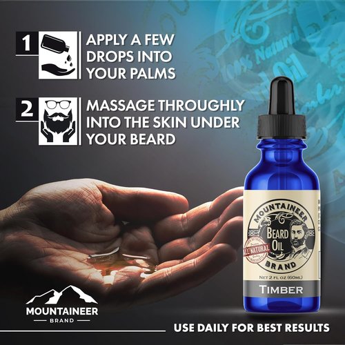 Mountaineer Brand Beard Oil - Natural Unscented Hydration & Conditioning for Beard Growth | 2oz