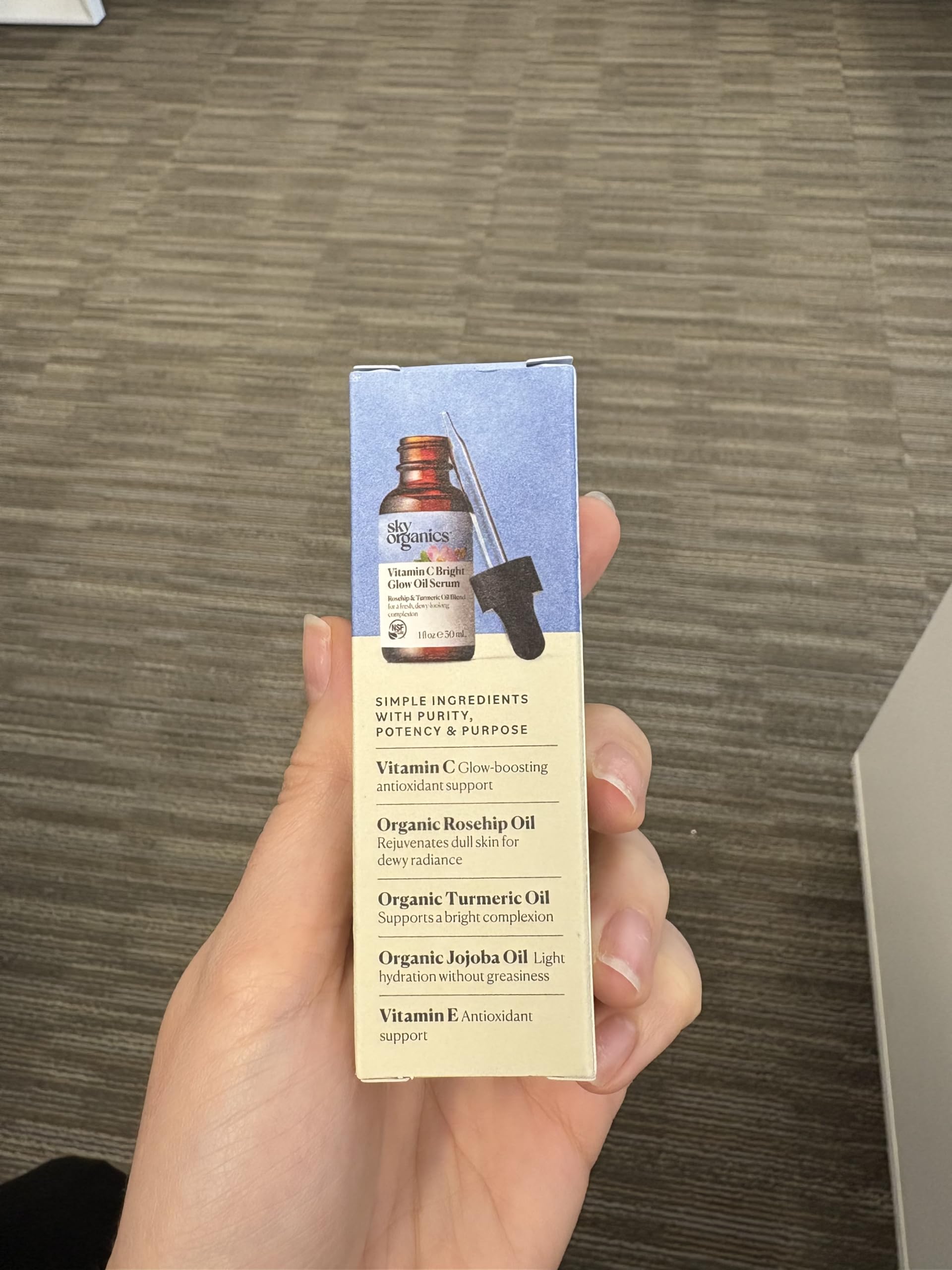 Sky Organics Bright Glow Face Serum,Vintamin C Serum, Helps Rejuvenate Dull Skin, Hydrating, Promotes Brighter-looking Complexion, with Vitamin E, Organic Jojoba Oil & Rosehip Oil, 1 fl oz