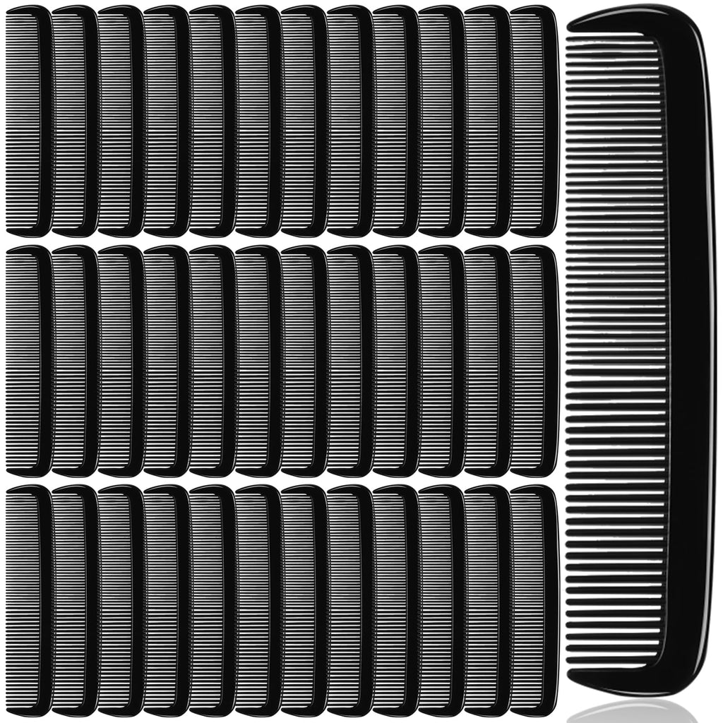 Yaomiao 500 Pieces Pocket Comb Bulk 5 Inch Plastic Hair and Travel Fine Tooth Combs for Women Men Beard Styling Dressing(Black)