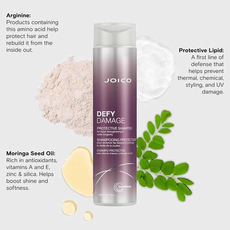 Joico Defy Damage Protective Shampoo - Strengthen Color-Treated Hair & Preserve Color | Moringa Seed Oil & Arginine