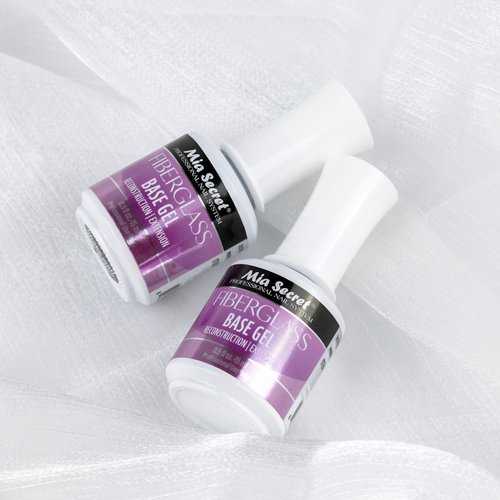 Mia Secret Fiber Glass Base Gel MADE IN USA 0.5 Fl Oz. DIY Home and Nail Salon Soak Off Gel Base