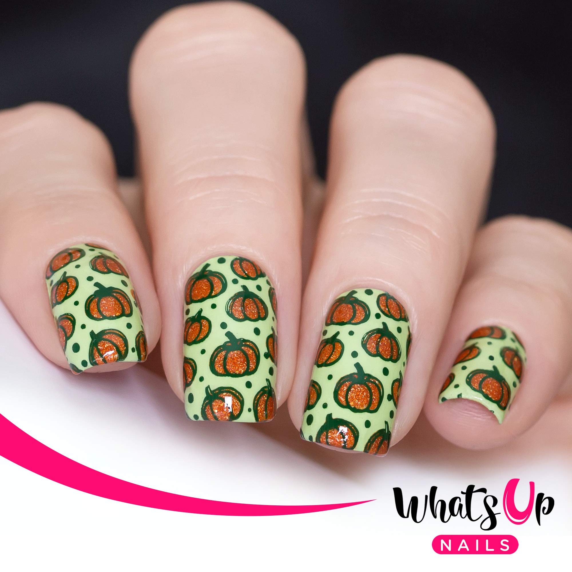 Whats Up Nails - Fall Stamping Plates 2 pack (B053, B071) for Autumn Thanksgiving Day Nail Art Design