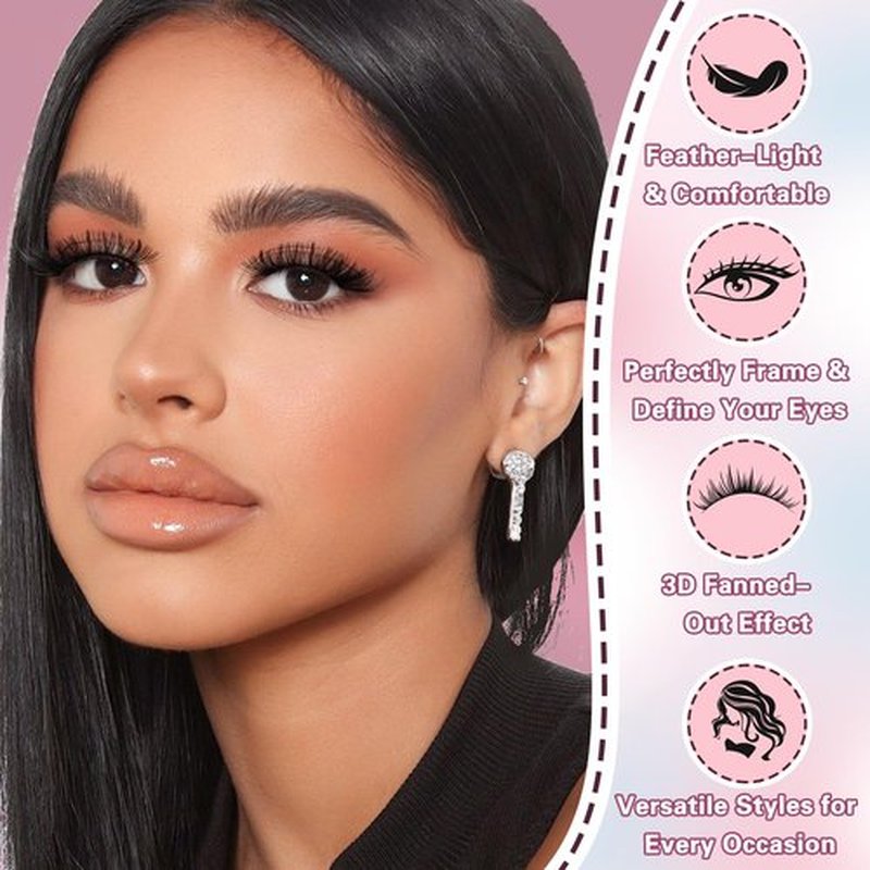 SWturK lash clusters kit DIY 800pcs eyelash extension kit 3 styles 60D+80D+100D 12-20mm D curl with lash bond&seal，Volume Fluffy false eyelashes clusters bulk pack for beginners