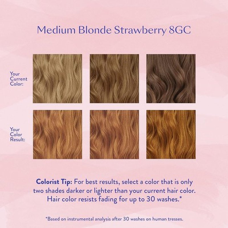 eSalon Permanent Hair Color Kit - Medium Blonde Strawberry | Ammonia-Free Formula for 100% Gray Coverage