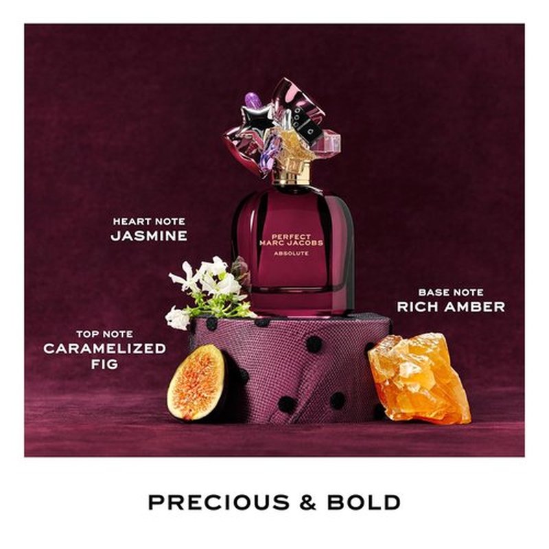 Marc Jacobs Perfect Absolute Eau de Parfum - Ambery Women's Fragrance with Caramelized Fig & Jasmine Notes
