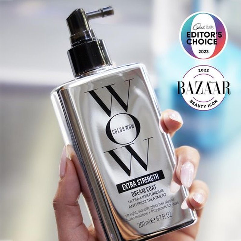 COLOR WOW Extra Strength Dream Coat – Powerful ultra moisturizing, anti humidity treatment for extremely frizz prone hair, glassy smooth, straight + resistant styles up to 3-4 washes