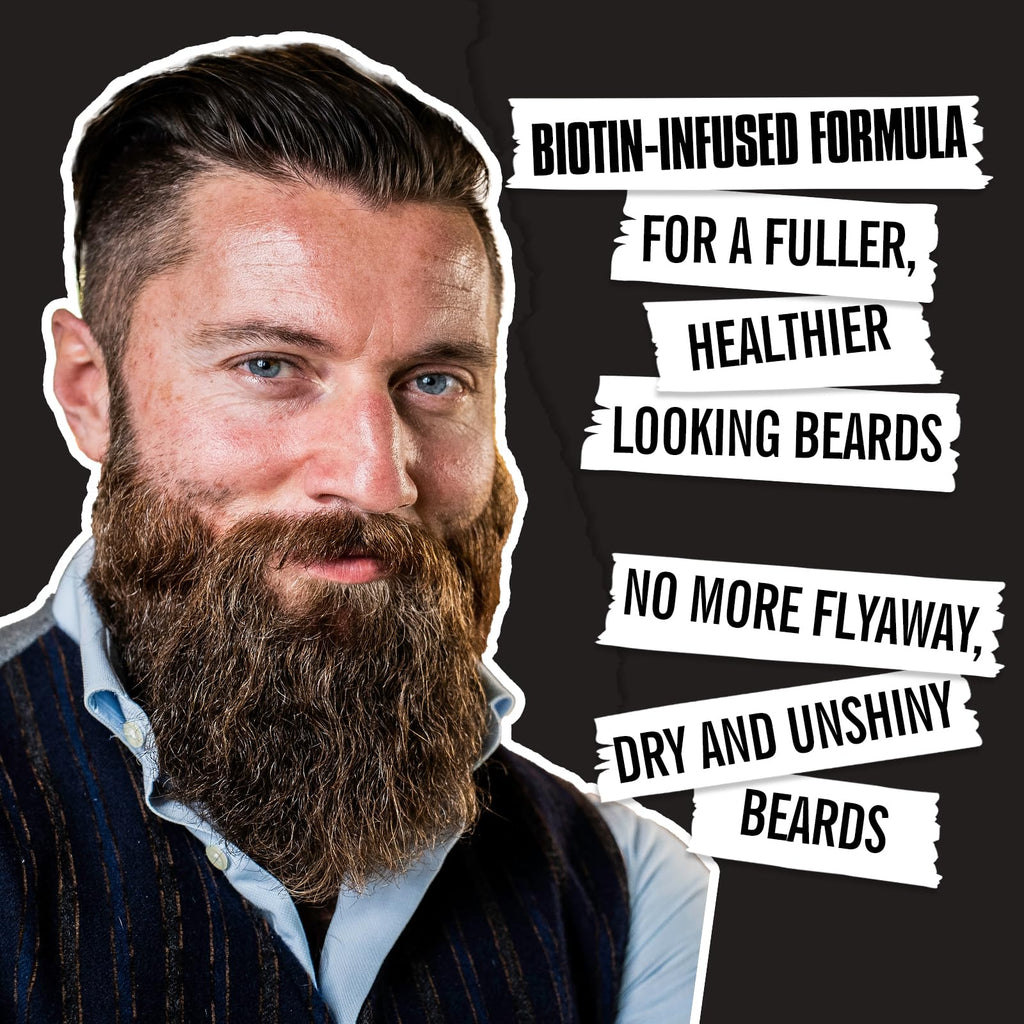 YEALIR Beard Balm for Men - Instant Frizz Control, Moisturizes & Softens Coarse Dry Beards, Beard Butter with Beef Tallow & Biotin for Fuller, Healthier Looking Beards, Fragrance-Free, 3.53 oz