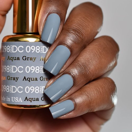 DND DC Gel Polish Set - Blue Collection | UV/LED Gel & Air Dry Nail Lacquer Duo, 0.5 Fl Oz Each