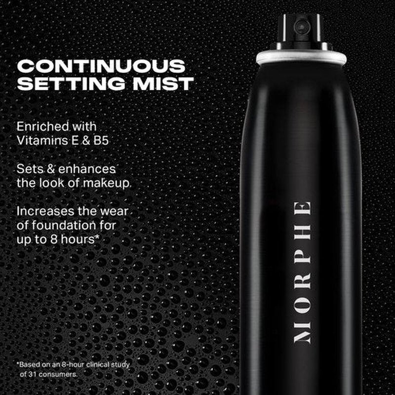 Morphe Jumbo Continuous Setting Spray - Micro-Fine Makeup Setting Spray with a Natural Radiant Finish - Helps Makeup Resist Caking or Fading & Increases Wear of Foundation (6.5 fl oz)