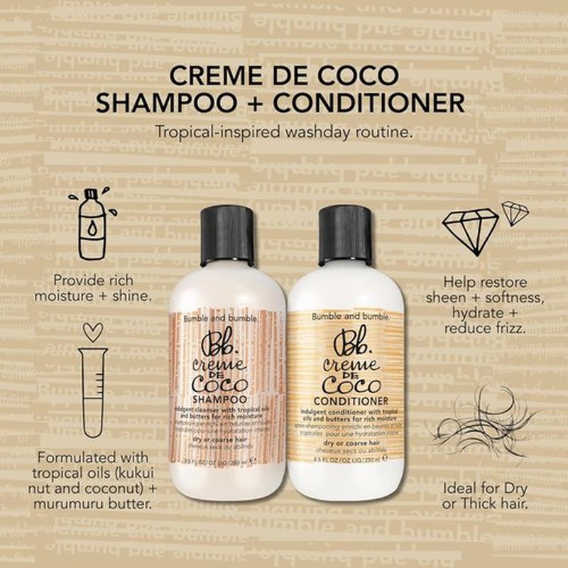 Bumble and bumble. Creme De Coco Conditioner - Rich Moisture & Shine | Reduces Frizz | For Medium to Thick Hair