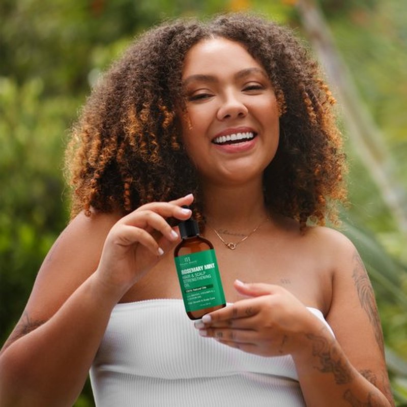 Botanic Hearth Hair Oil for Hair Growth & Home Hair Perm Kit | Strengthening Dry, Frizzy, Damaged Hair & Scalp Treatment | Rosemary Mint Hair Oil – 2 Fl Oz