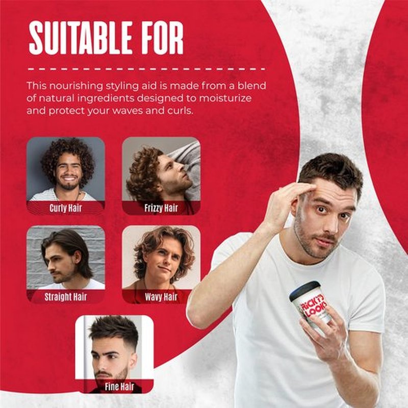 Ricky's Looks Mega Hold Styling Hair Gel for Curly, Frizzy, Straight, Wavy & Fine Hair - Flake Free, Strong Hold and Shine - For All Hair Types - Men & Women