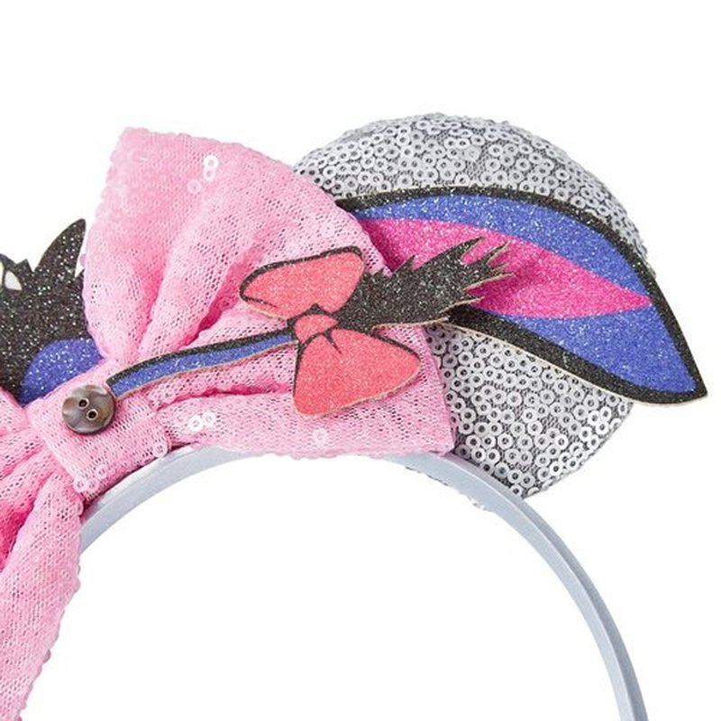Opzzqz Mouse Ear Headbands for Women Giltter Bow Headband for Girls Birthday Party Decorations
